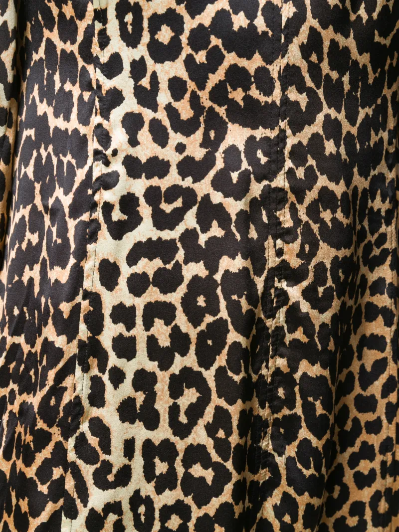 ganni leopard mini dress