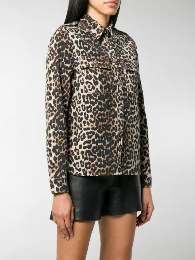 leopard print shirt jacket