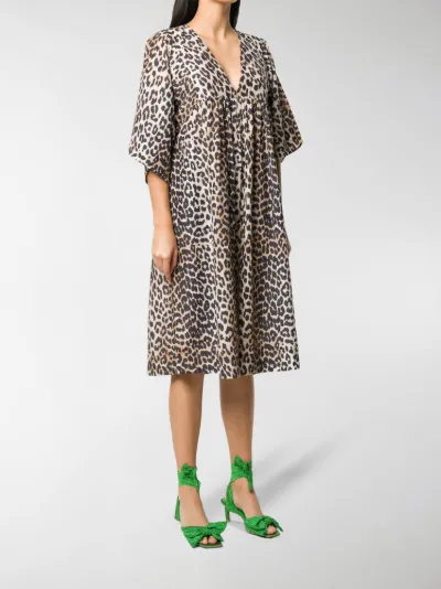 leopard print smock dress