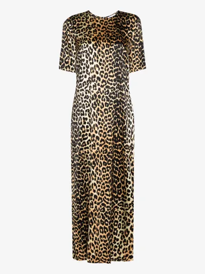ganni silk dress