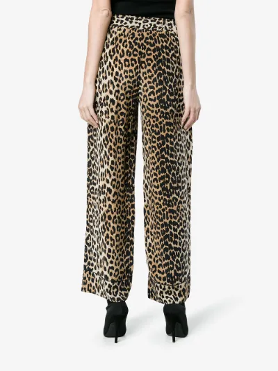 ganni leopard jeans
