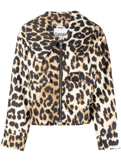 ganni leopard print jacket