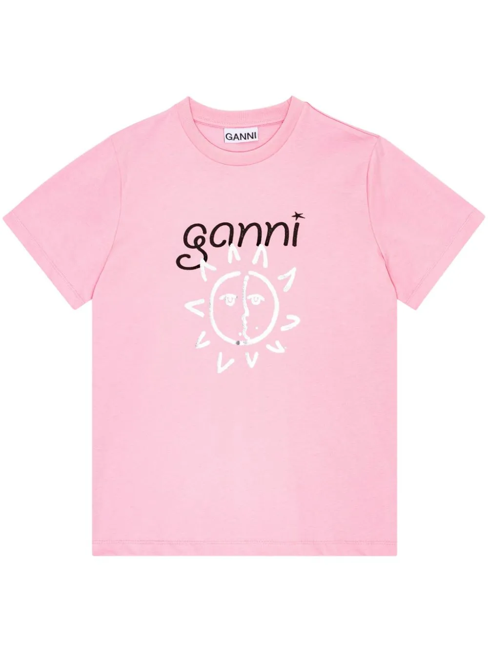 Ganni t shirt pink hotsell