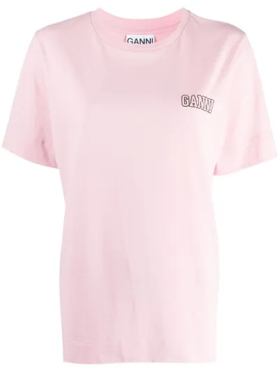ganni pink t shirt