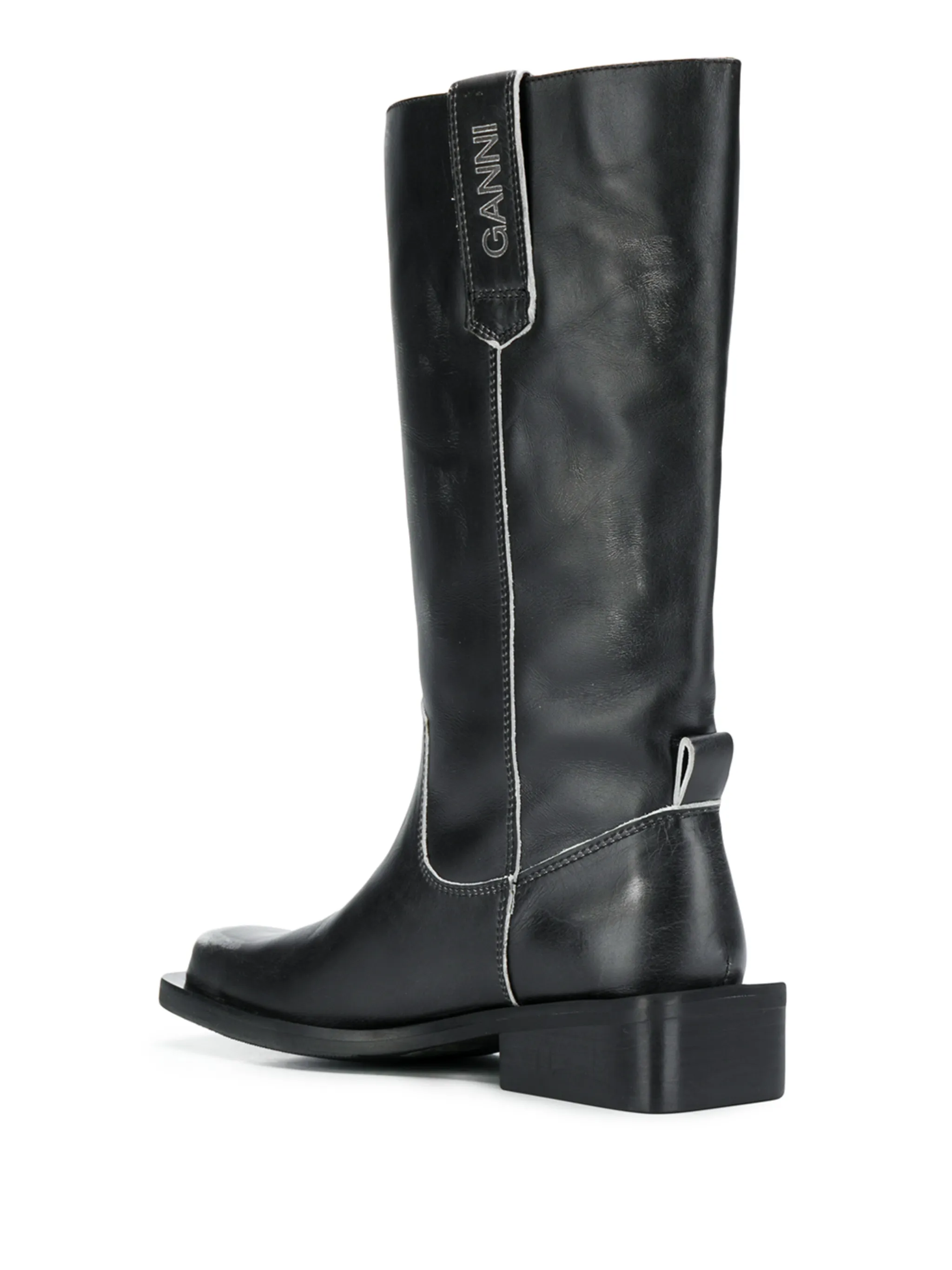 ganni mc distressed boots