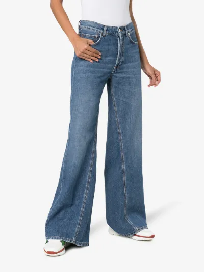 mid rise wide leg jeans