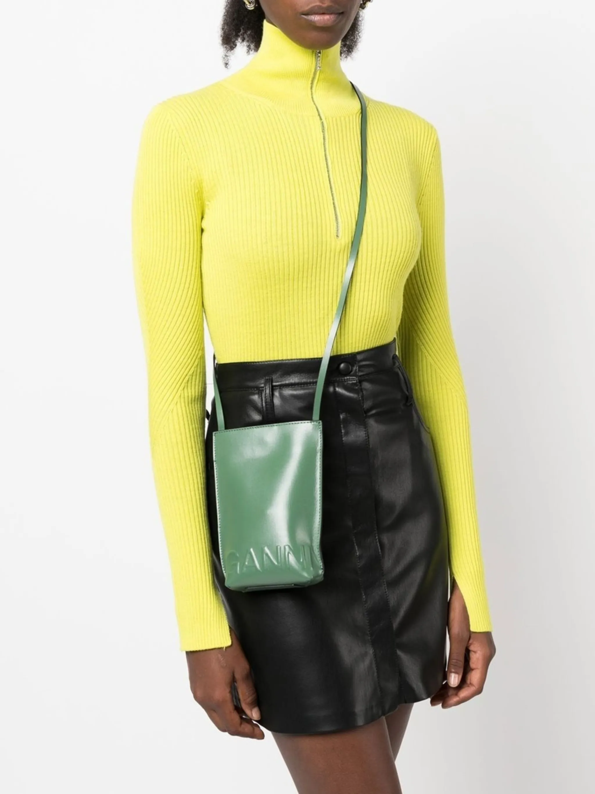 mini logoembossed crossbody bag GANNI DE