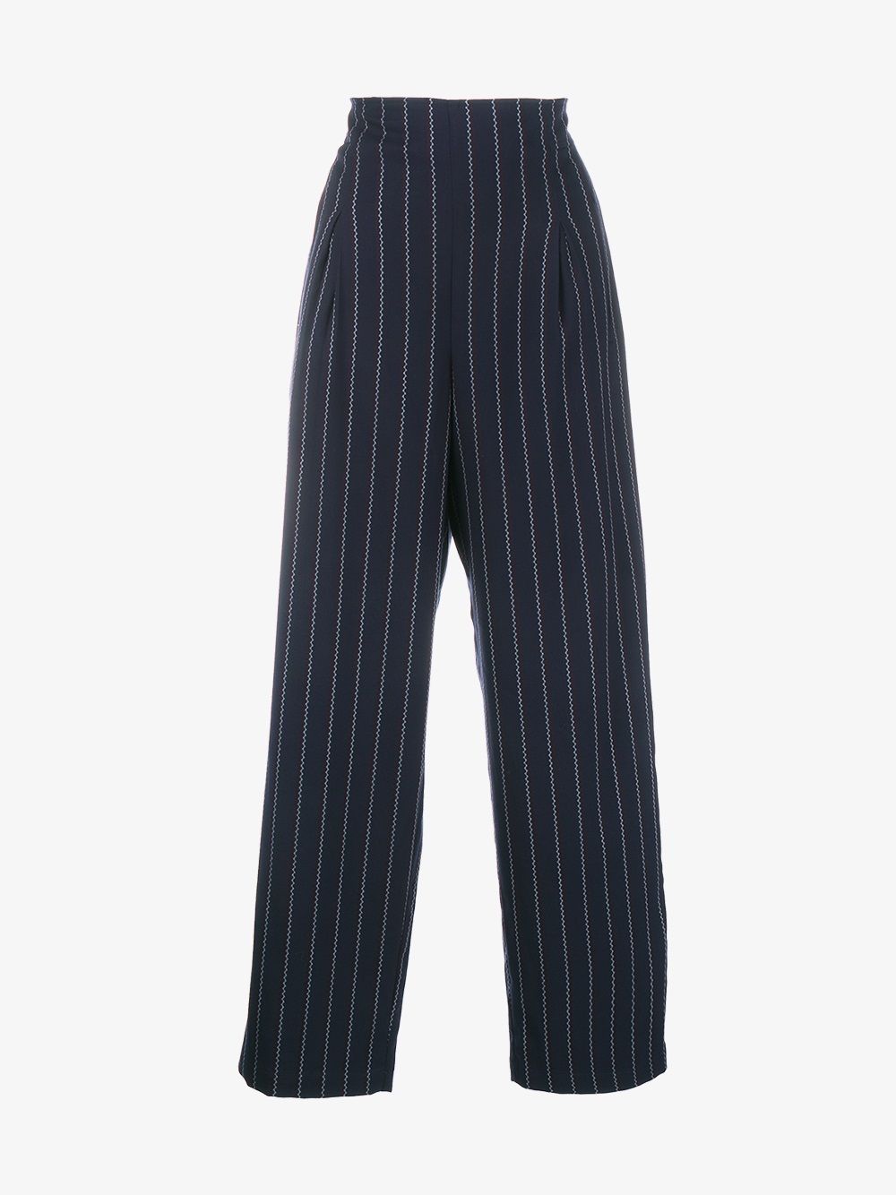 womens wide leg pinstripe trousers