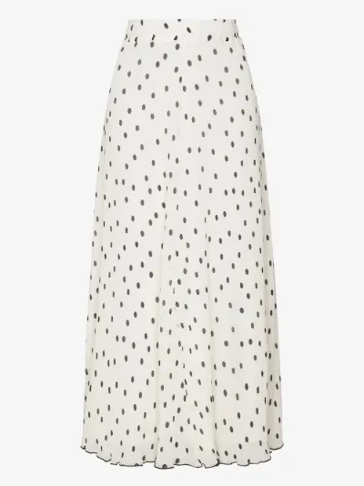 designer pleated midi skirt