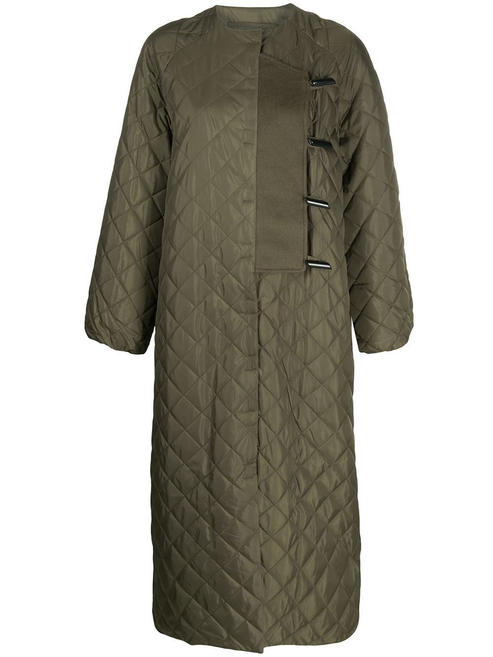 ganni green coat