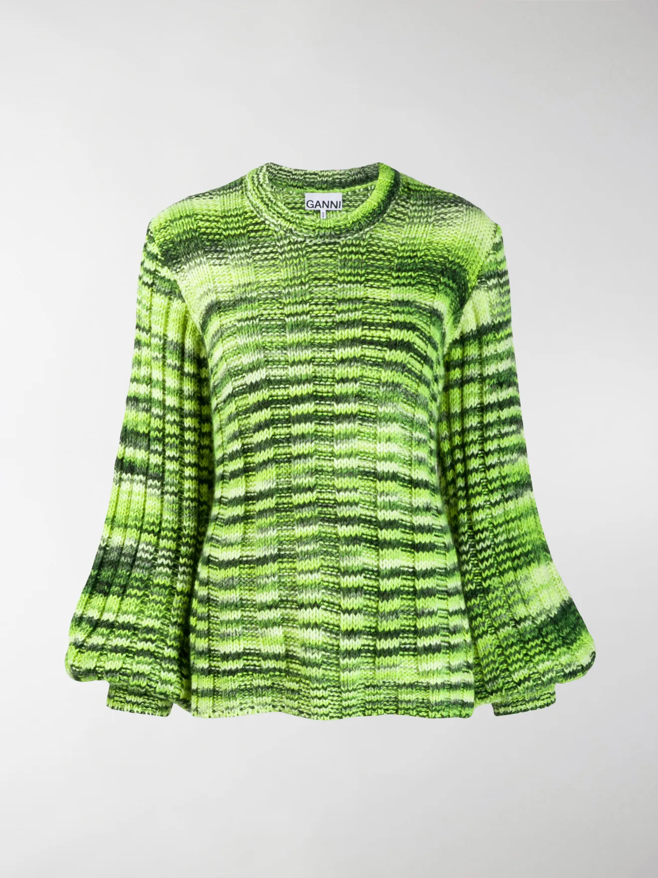 ganni green jumper