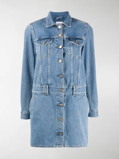 ganni soft denim dress
