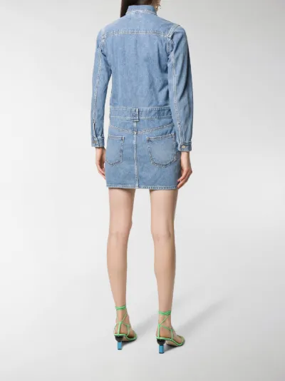 ganni denim dress