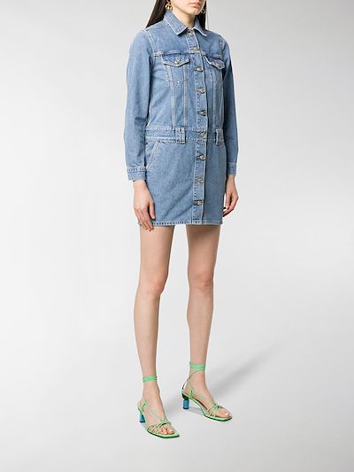 ganni denim dress