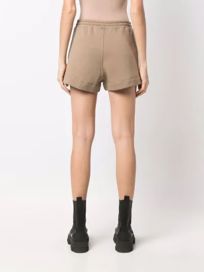 suede drawstring shorts