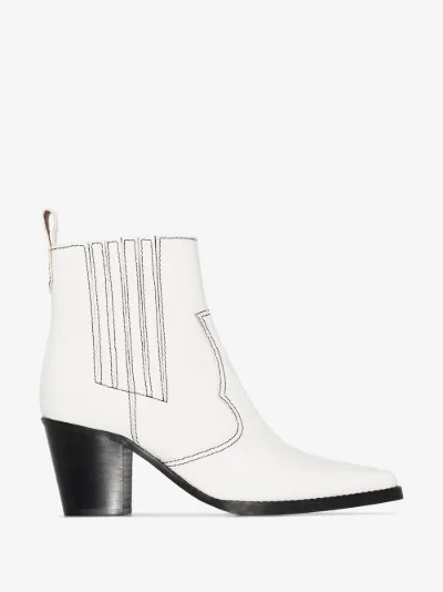 ganni white boots