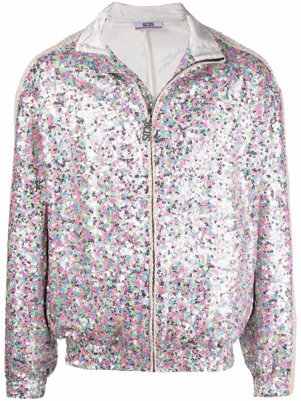 pink sequin bomber jacket