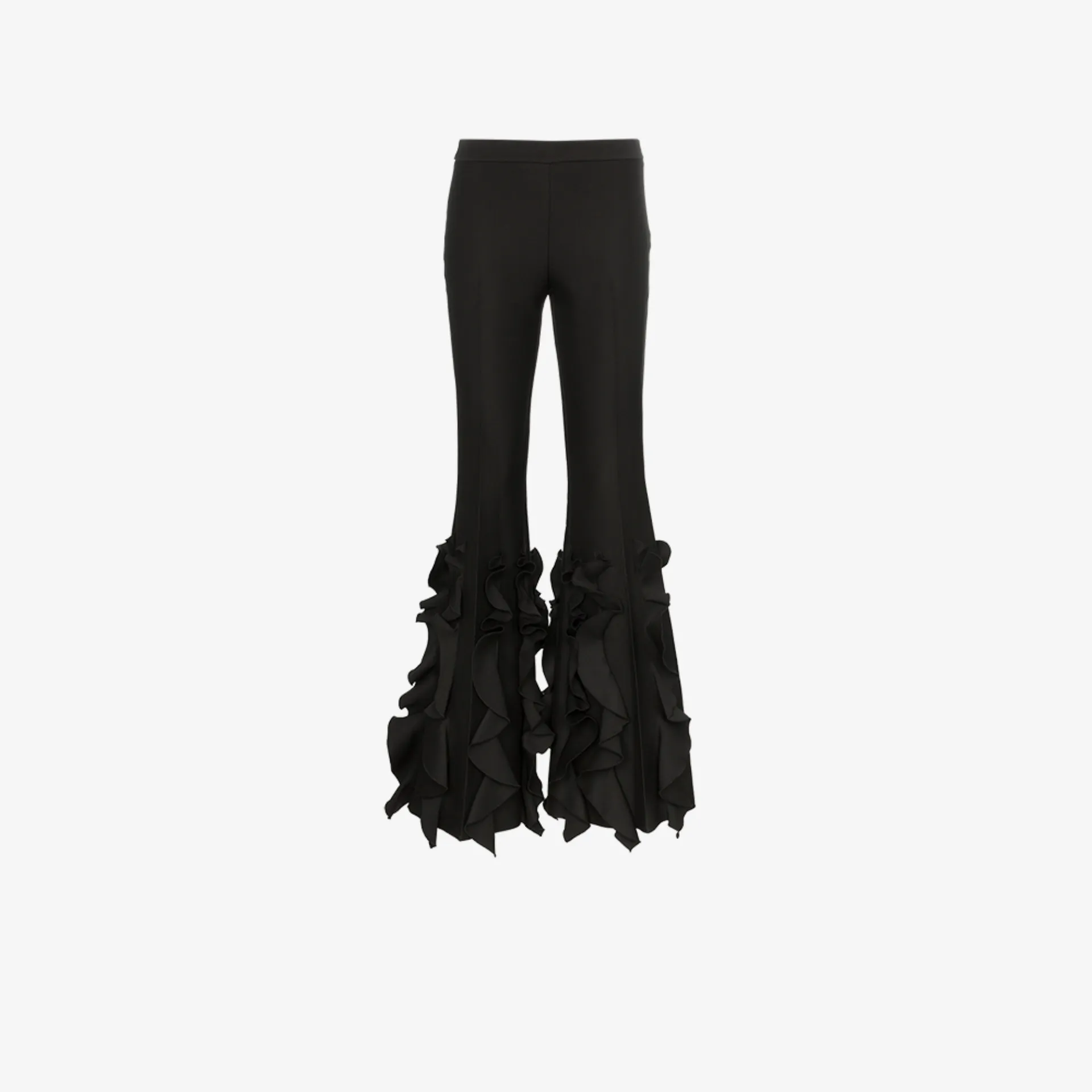 high waisted ruffle trousers