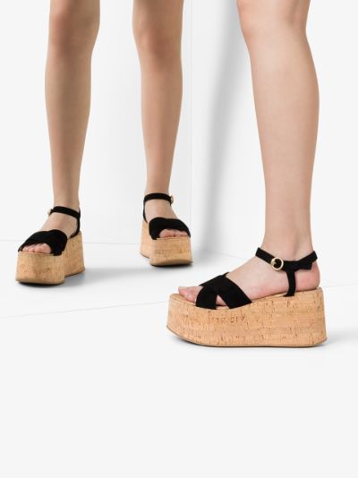 cork platform sandal