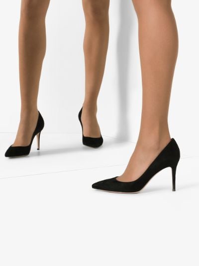 gianvito rossi black suede pumps