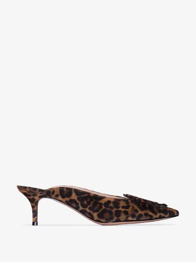 gianvito rossi leopard mules