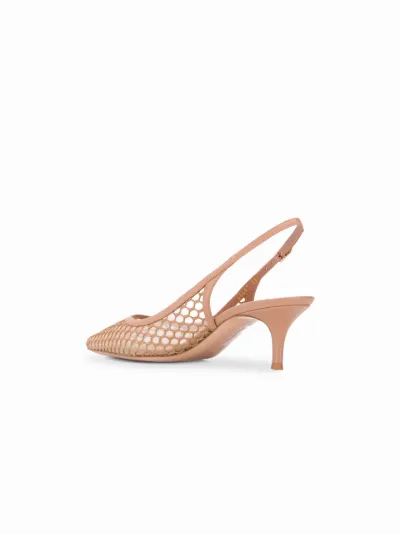 Fishnet slingback pointed toe on sale heels