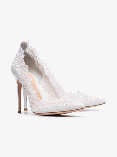 105 lace detail leather pumps | Browns