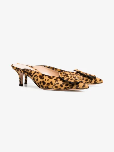 gianvito rossi leopard mules
