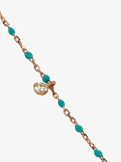 Gigi Clozeau 18k Rose Gold Turquoise Beaded Single Diamond Bracelet Gigi Clozeau 18k Rose Gold Turquoise Beaded Single Diamond Bracelet Browns
