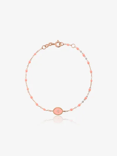Gigi Clozeau Salmon Pink Rg Bead Diamond And Rose Gold Bracelet Browns