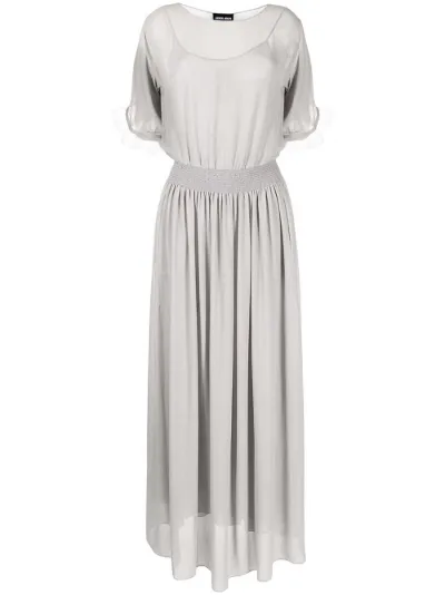 Donna Giorgio Armani Abito lungo in pura seta con scollo a revers in raso  Nero | Vestiti • HeveaCafe