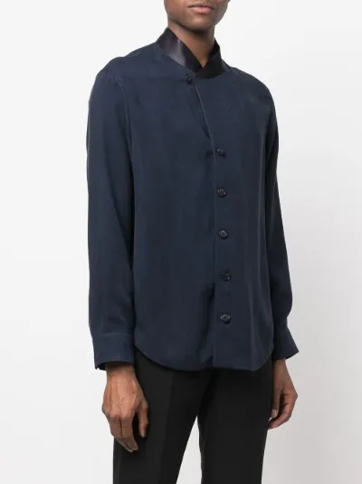 band collar long-sleeve shirt | Giorgio 