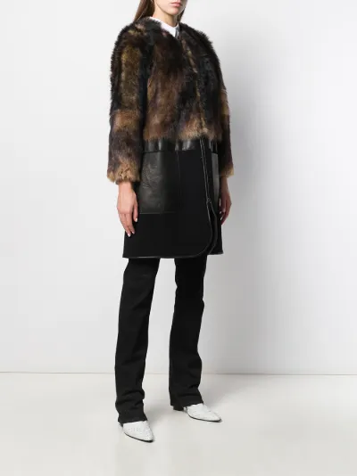 Giorgio Armani collarless sheepskin coat Eraldo US