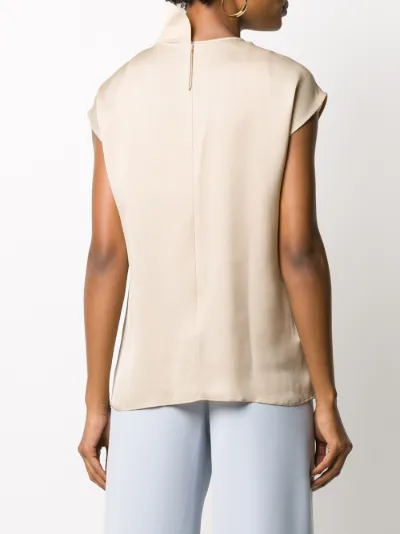 silk ruffle trim blouse | Giorgio Armani 