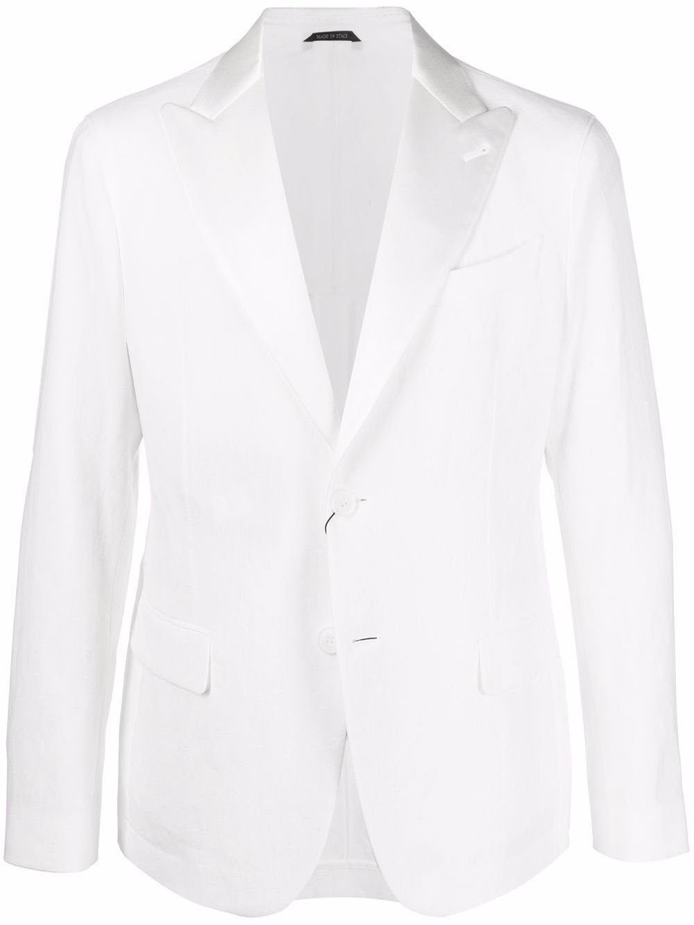 armani white linen suit