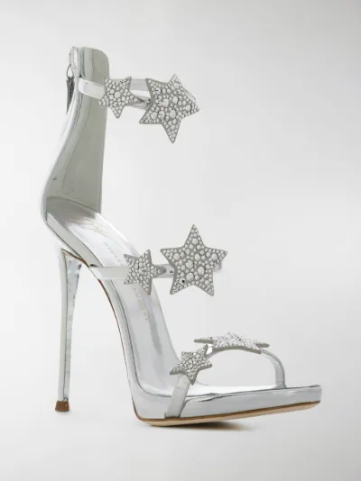 giuseppe zanotti silver heels