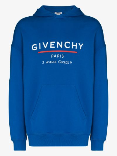 givenchy paris contrasting stitching hoodie