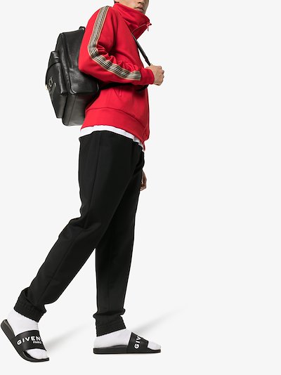 Light Blue Logo Print Rubber Slides Givenchy Net A Porter