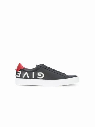 Givenchy black white and red Urban Street logo leather sneakers Eraldo DE