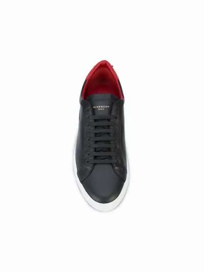 Givenchy black white and red Urban Street logo leather sneakers Eraldo DE