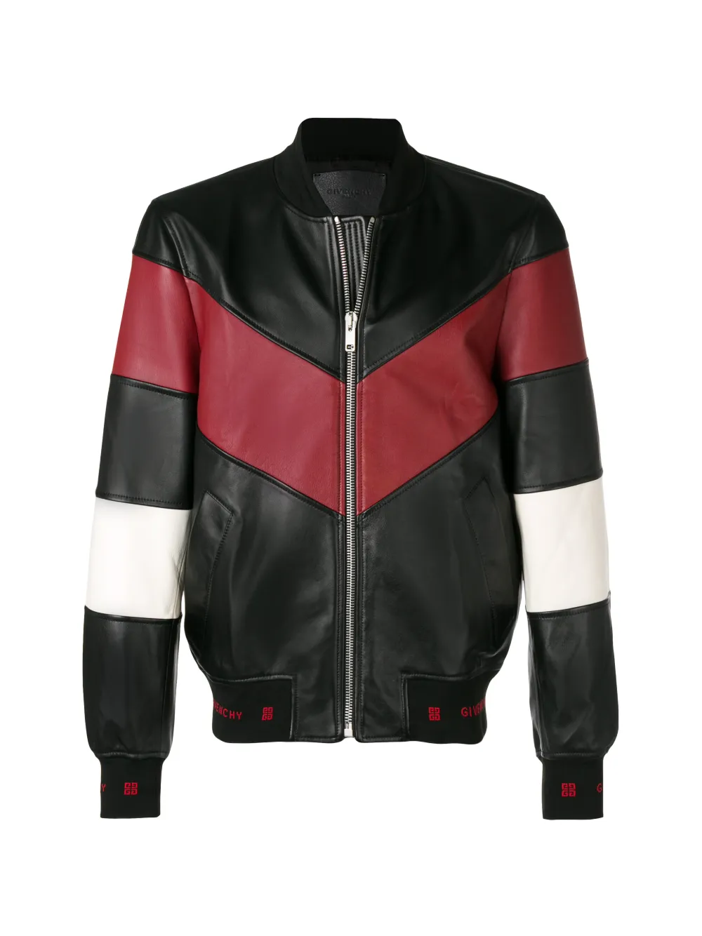 Givenchy chevron stripe leather bomber jacket Eraldo DE