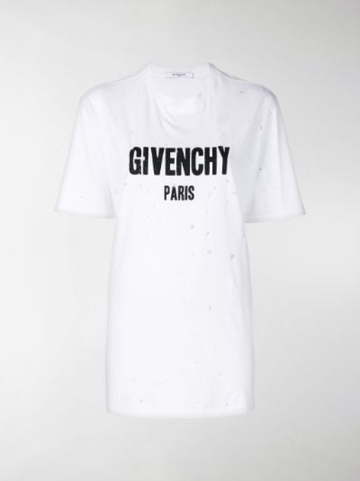 Givenchy distressed logo print T-shirt 