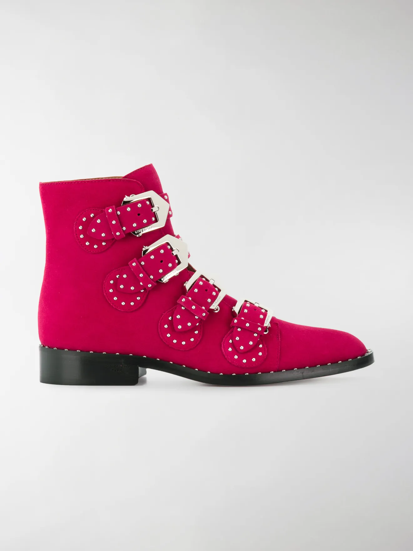 pink studded boots