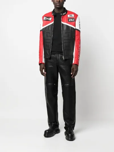 embossed logo biker jacket Givenchy Eraldo