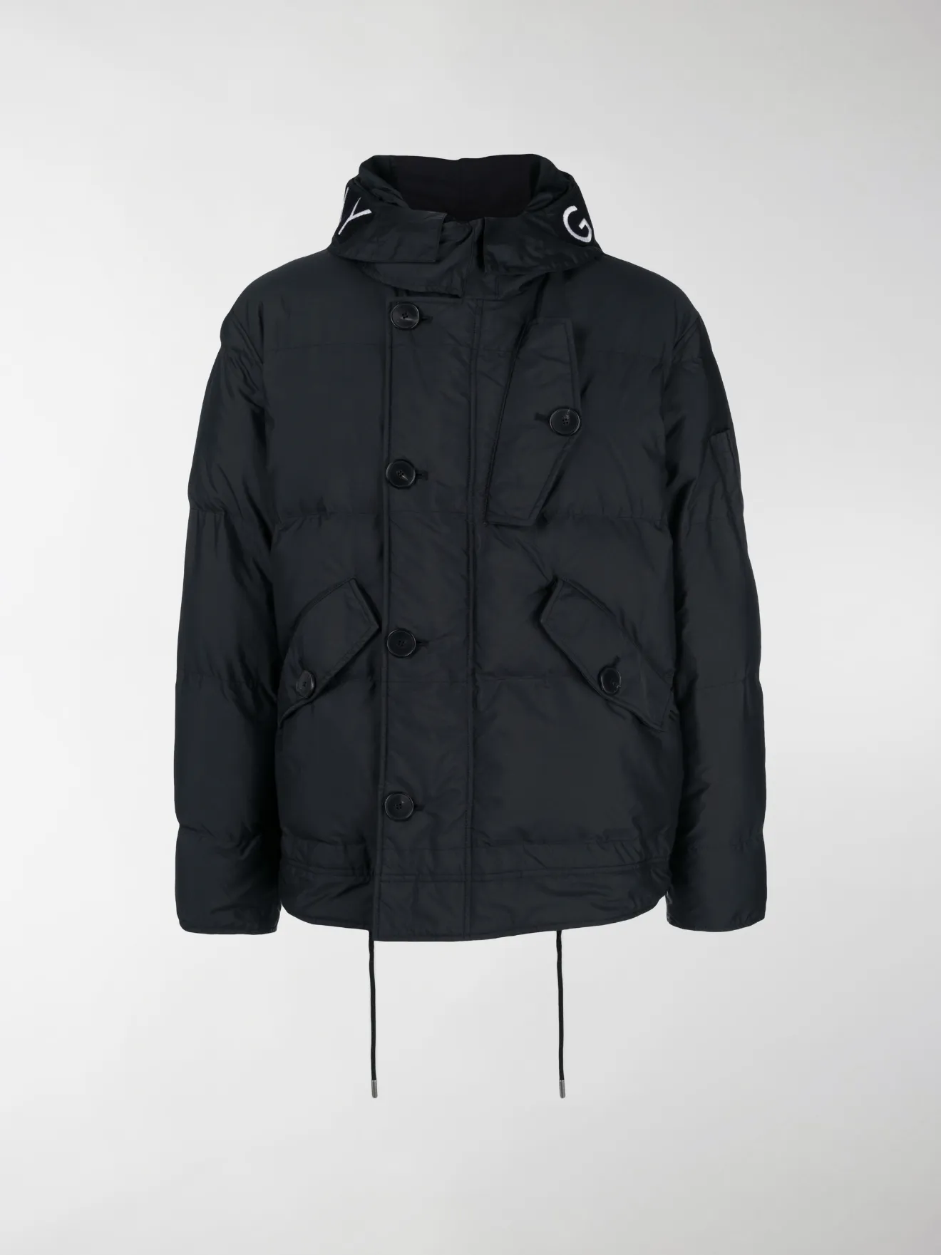 givenchy embroidered logo padded jacket