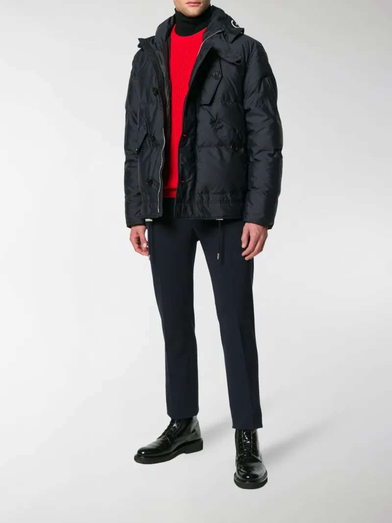 givenchy embroidered logo padded jacket