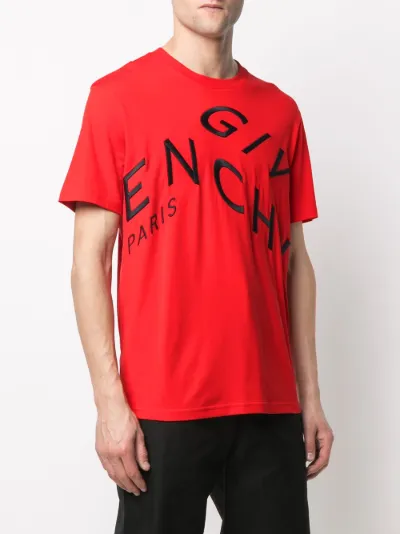 givenchy red logo t shirt