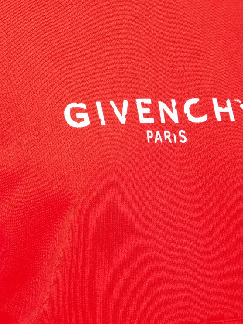 Givenchy Felpa con cappuccio e logo rosso | MODES
