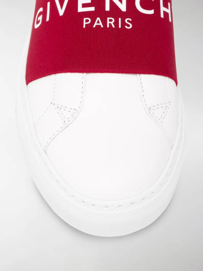 givenchy paris webbing sneakers in leather