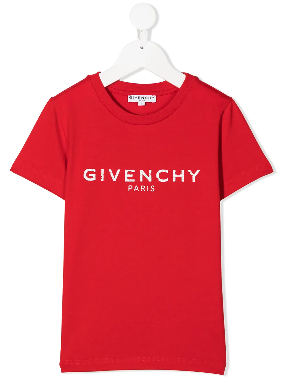 givenchy distressed t shirt red